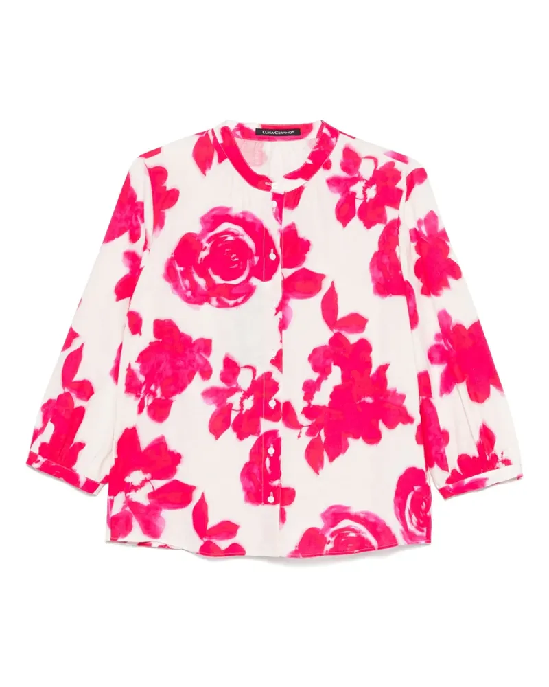 Luisa Cerano Hemd mit Blumen-Print - Rosa Rosa