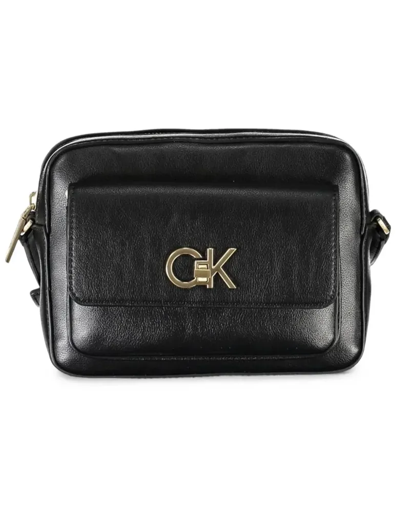 Calvin Klein small logo-plaque shoulder bag - Schwarz Schwarz