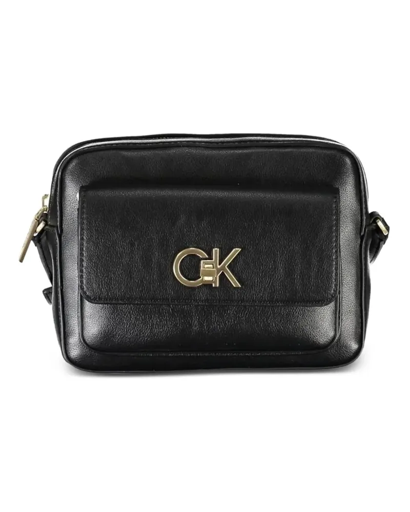 Calvin Klein small logo-plaque shoulder bag - Schwarz Schwarz