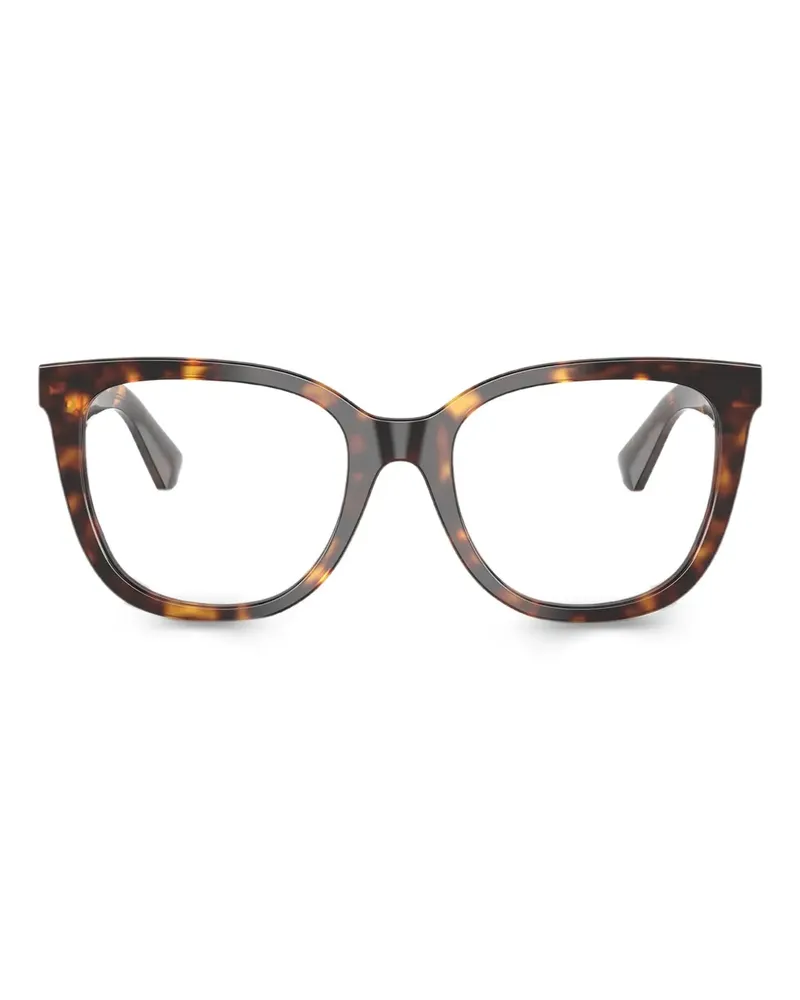 Burberry Eckige Brille in Schildpattoptik - Braun Braun