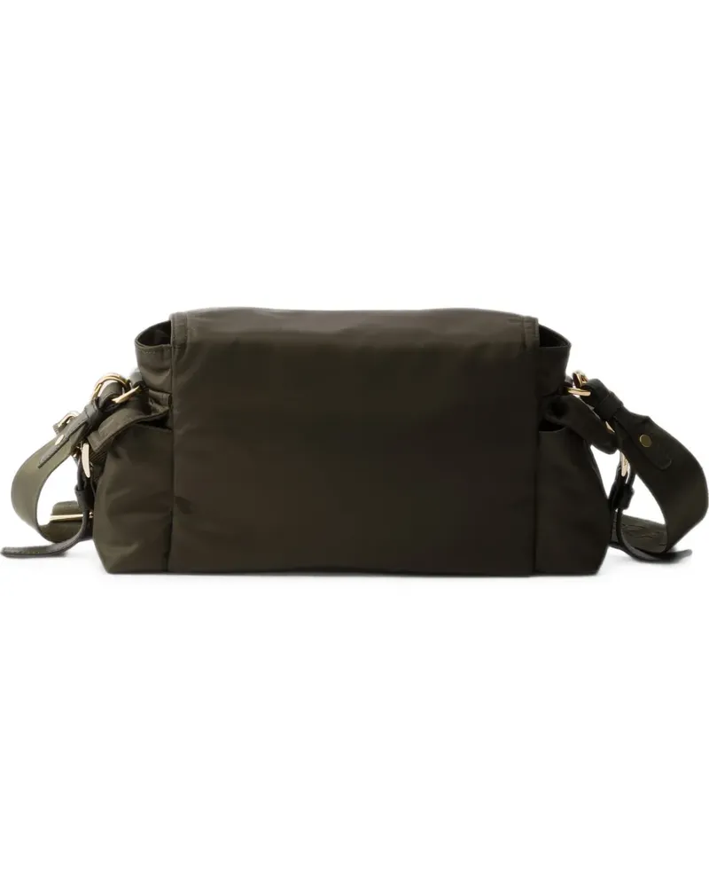Prada Mittelgroße Explore Re-Nylon Schultertasche mit Klappe - Grün Grün