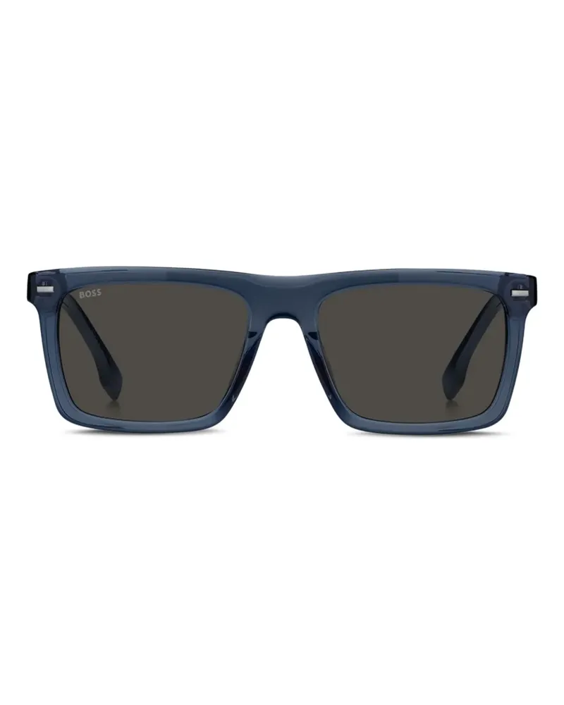HUGO BOSS Sonnenbrille mit eckigem Gestell - Blau Blau