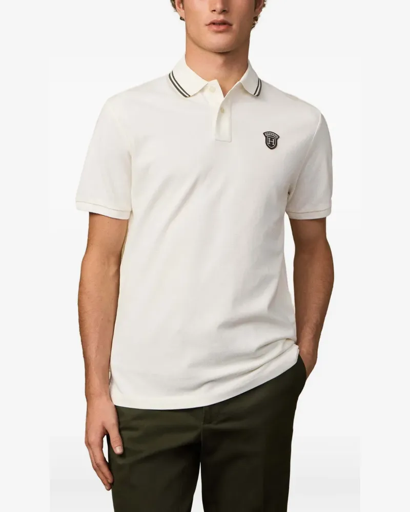 Hackett Poloshirt mit Patch - Nude Nude