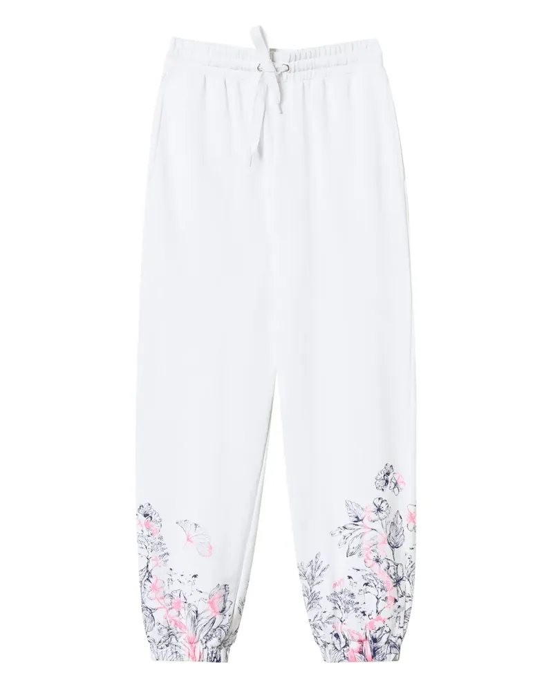 Twin-Set x Myfo Jogginghose mit Blumen-Print - Weiß Weiß