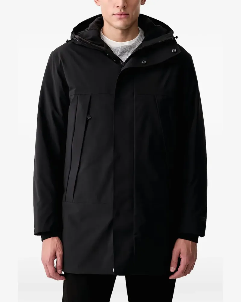 Marc O'Polo hooded zip-up parka coat - Schwarz Schwarz