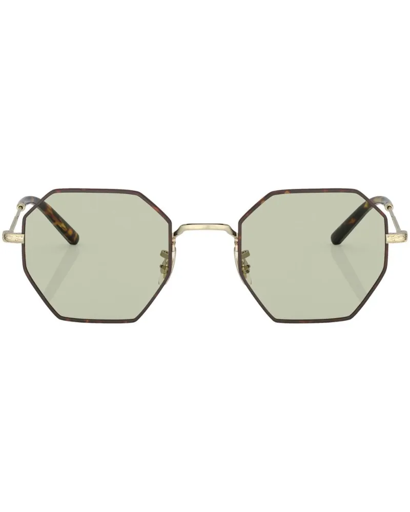 Oliver Peoples Sonnenbrille in Schildpattoptik Gold