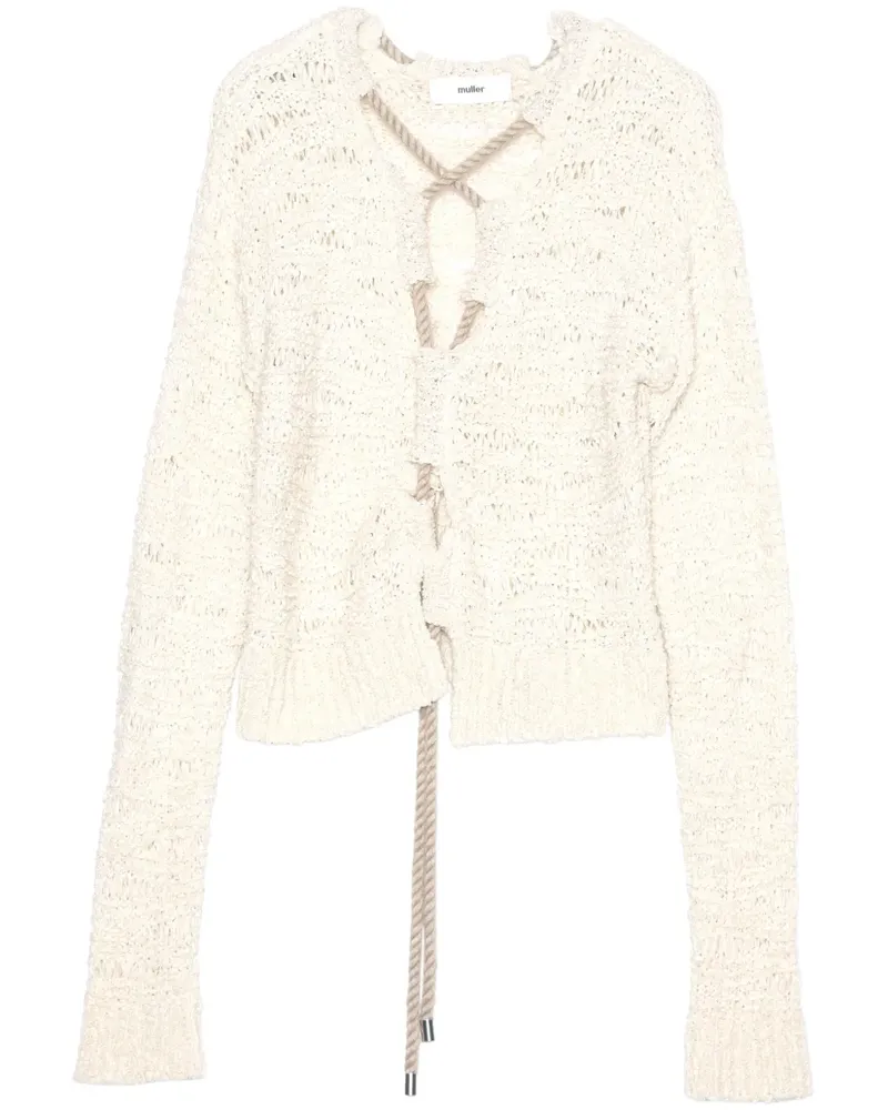 Muller of Yoshiokubo Gourd Cardigan - Nude Nude