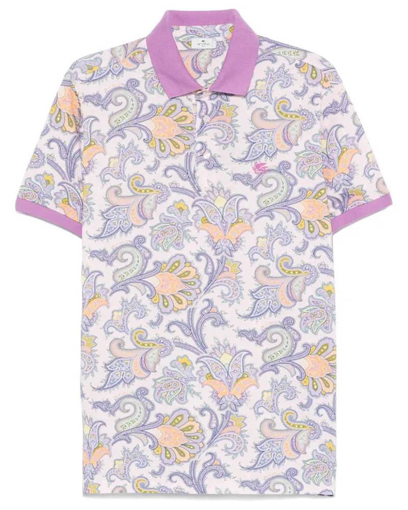 Etro Poloshirt mit Paisley-Print - Violett Violett