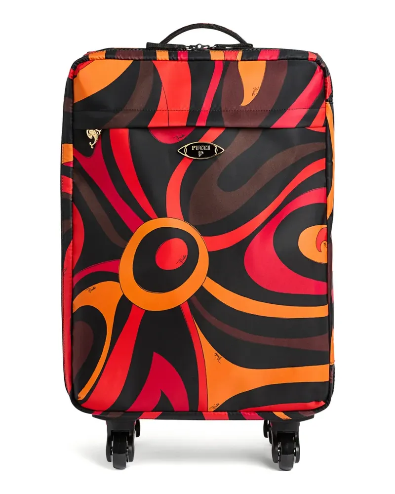 Emilio Pucci Rollkoffer mit Marmo-Print - Schwarz Schwarz