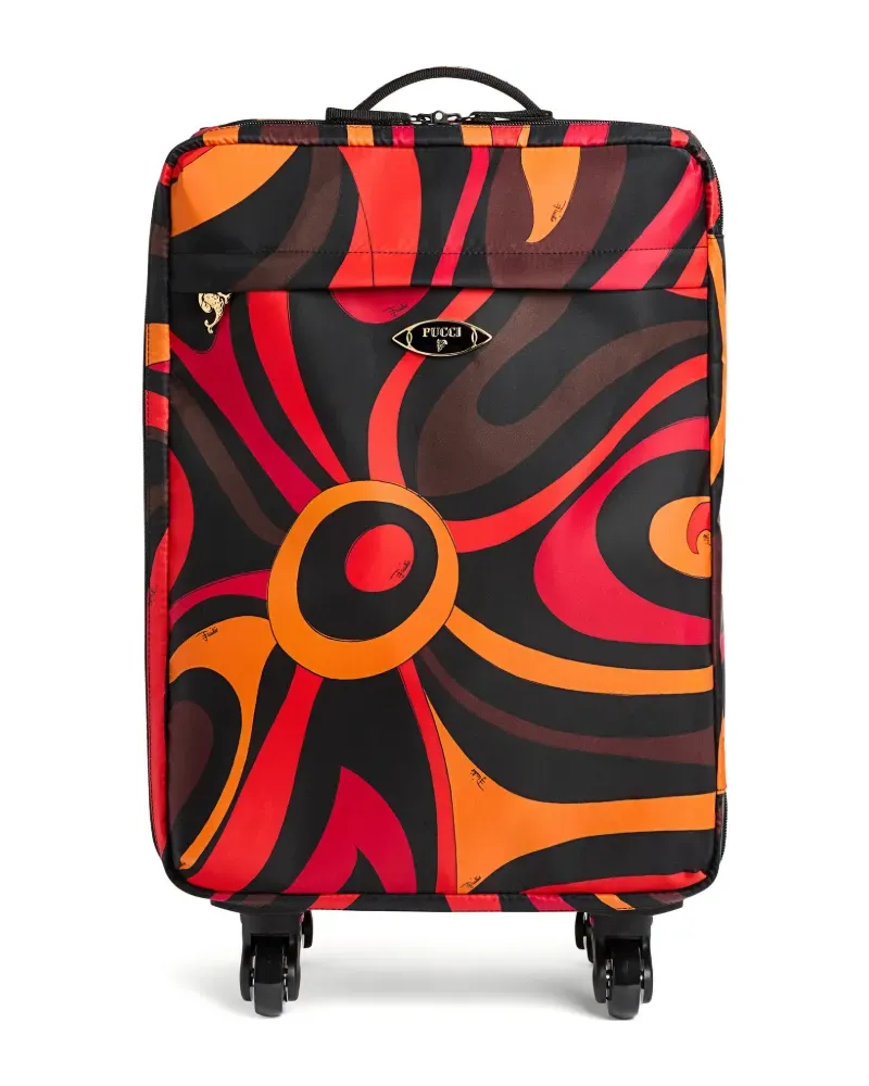 Emilio Pucci Rollkoffer mit Marmo-Print - Schwarz Schwarz