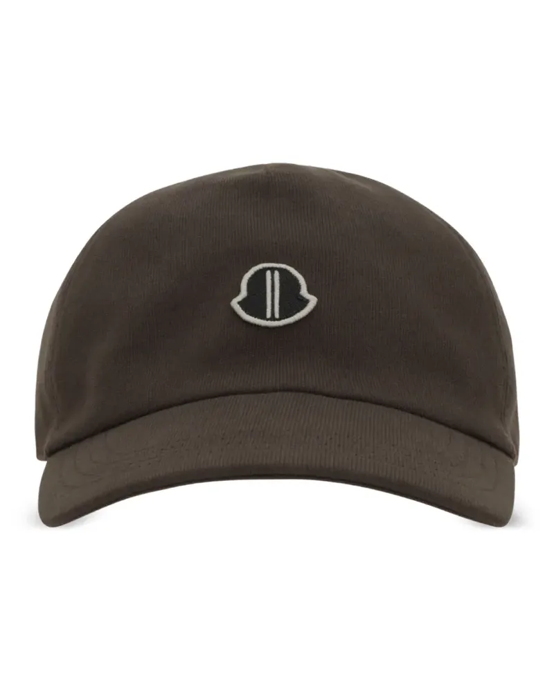 Moncler x Rick Owens Baseballkappe mit Logo-Patch - Braun Braun