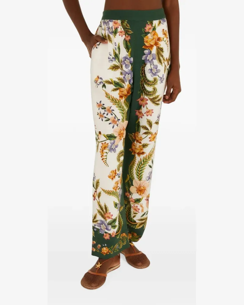 FARM Rio Hose mit Blumen-Print - Weiß Weiß