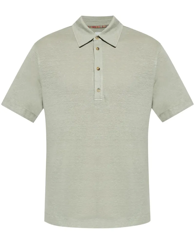 Paul Smith Poloshirt aus Leinen - Grün Grün