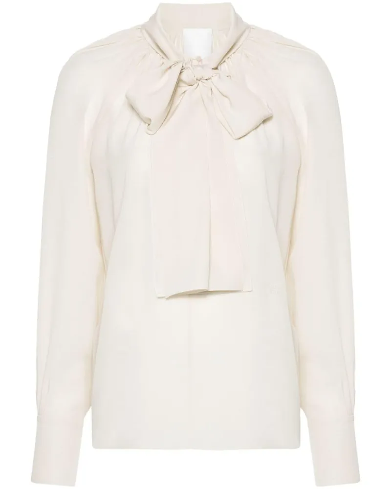 Givenchy Bluse aus Seidenkrepp mit 4G - Nude Nude
