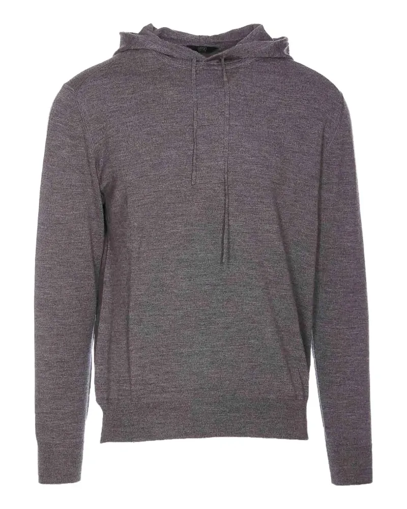 HOSIO drawstring knit hoodie - Grau Grau
