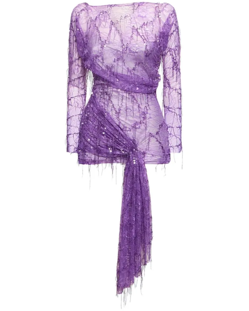 Christopher Esber Enceased Ivy Spitzenkleid mit Perlen - Grün Grün