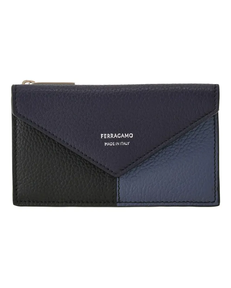 Ferragamo Kartenetui in Colour-Block-Optik - Blau Blau