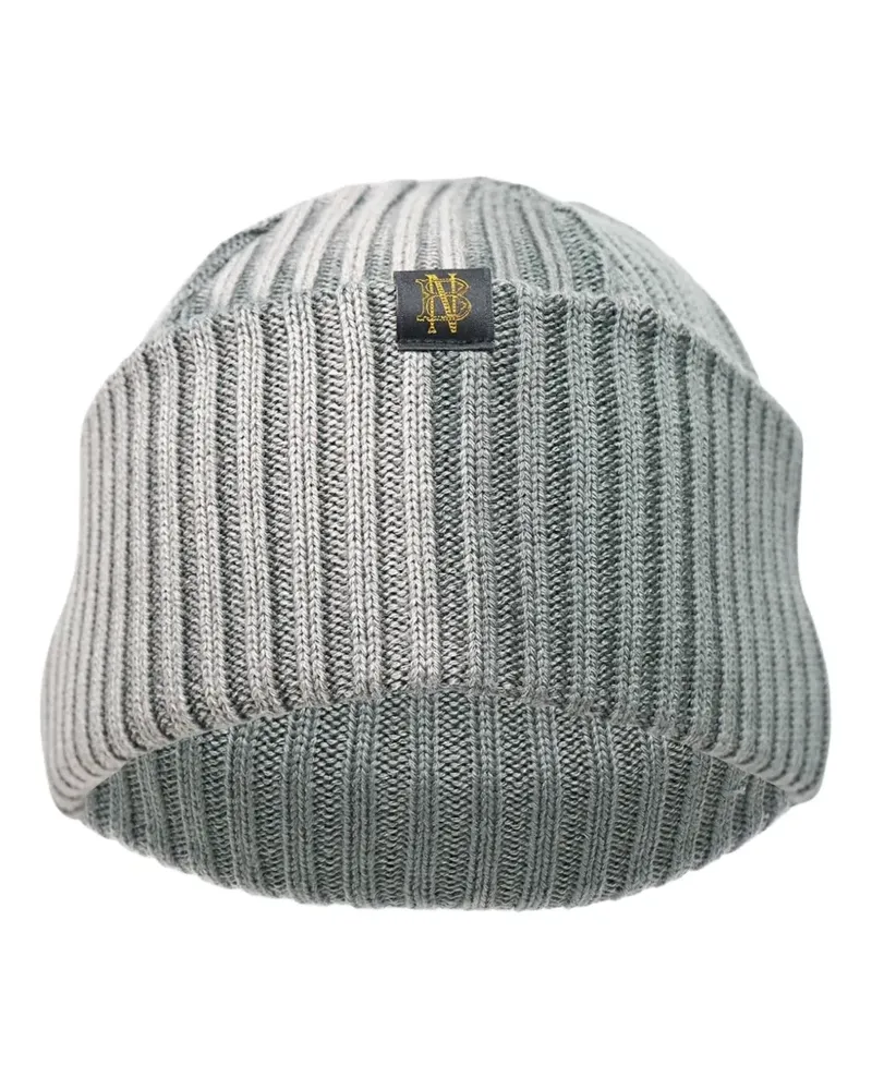 Comme des Garçons Gerippte Beanie - Grau Grau