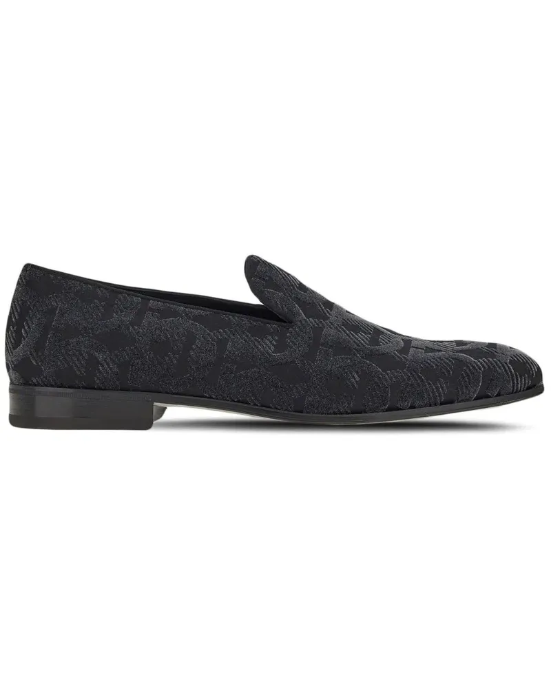 Ferragamo Mokassins mit Gancini-Muster - Schwarz Schwarz