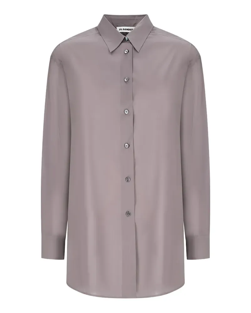 Jil Sander drop-shoulder button-up shirt - Grau Grau
