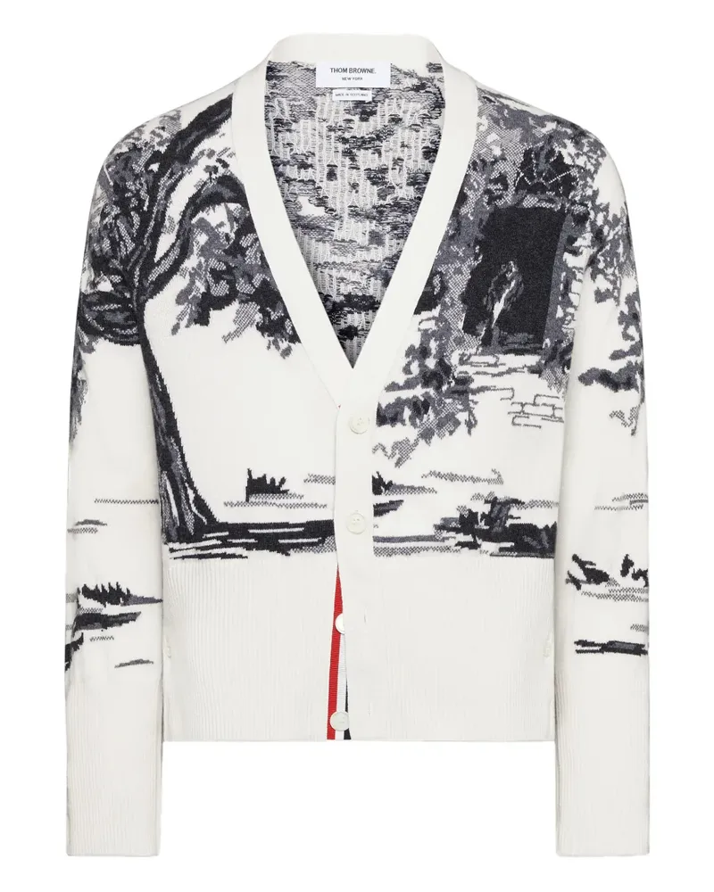 Thom Browne Cardigan aus Kaschmir - Weiß Weiß