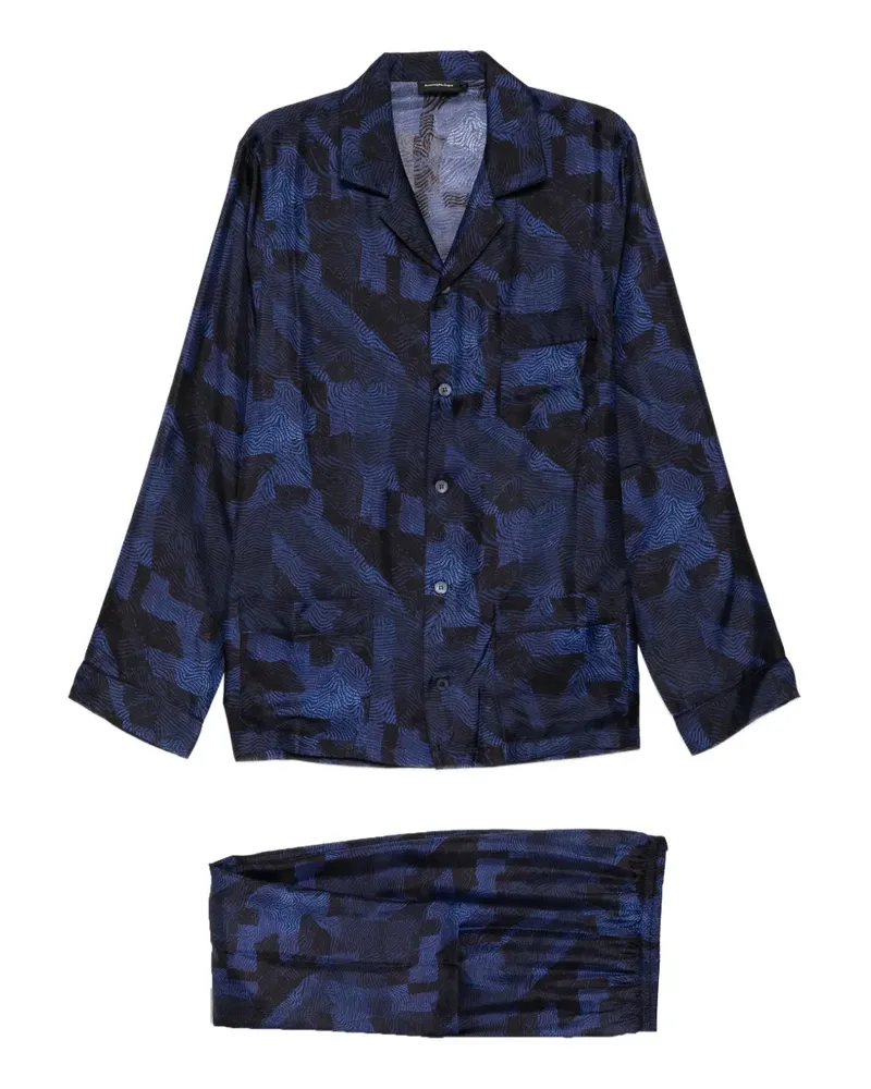 Ermenegildo Zegna Loungewear-Set aus Hose und T-Shirt - Blau Blau