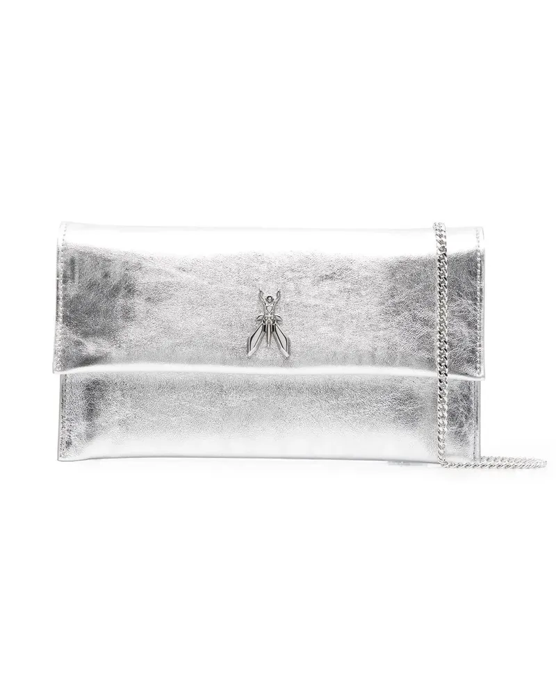 Patrizia Pepe Clutch im Metallic-Look - Silber Silber