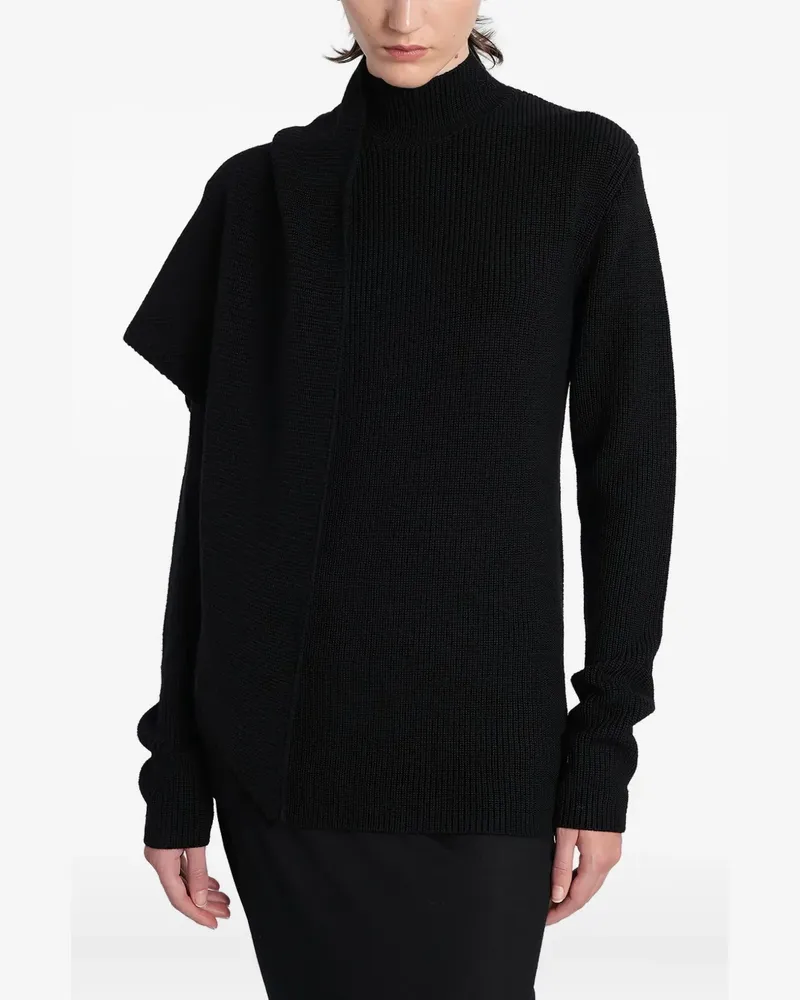 Entire Studios Gerippter Rollkragenpullover - Schwarz Schwarz
