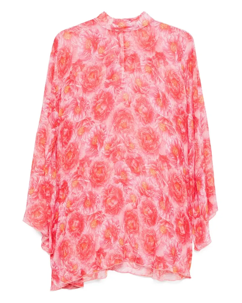 STYLAND Minikleid mit Blumen-Print - Rosa Rosa