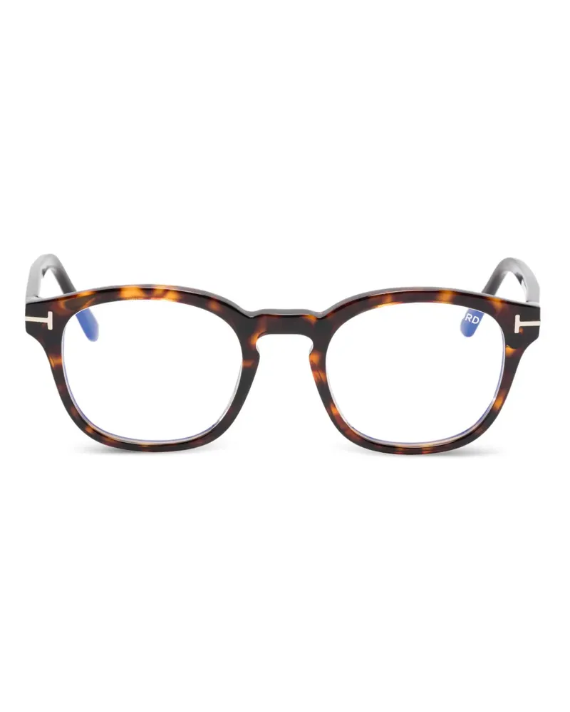 Tom Ford Brille mit rundem Gestell - Braun Braun