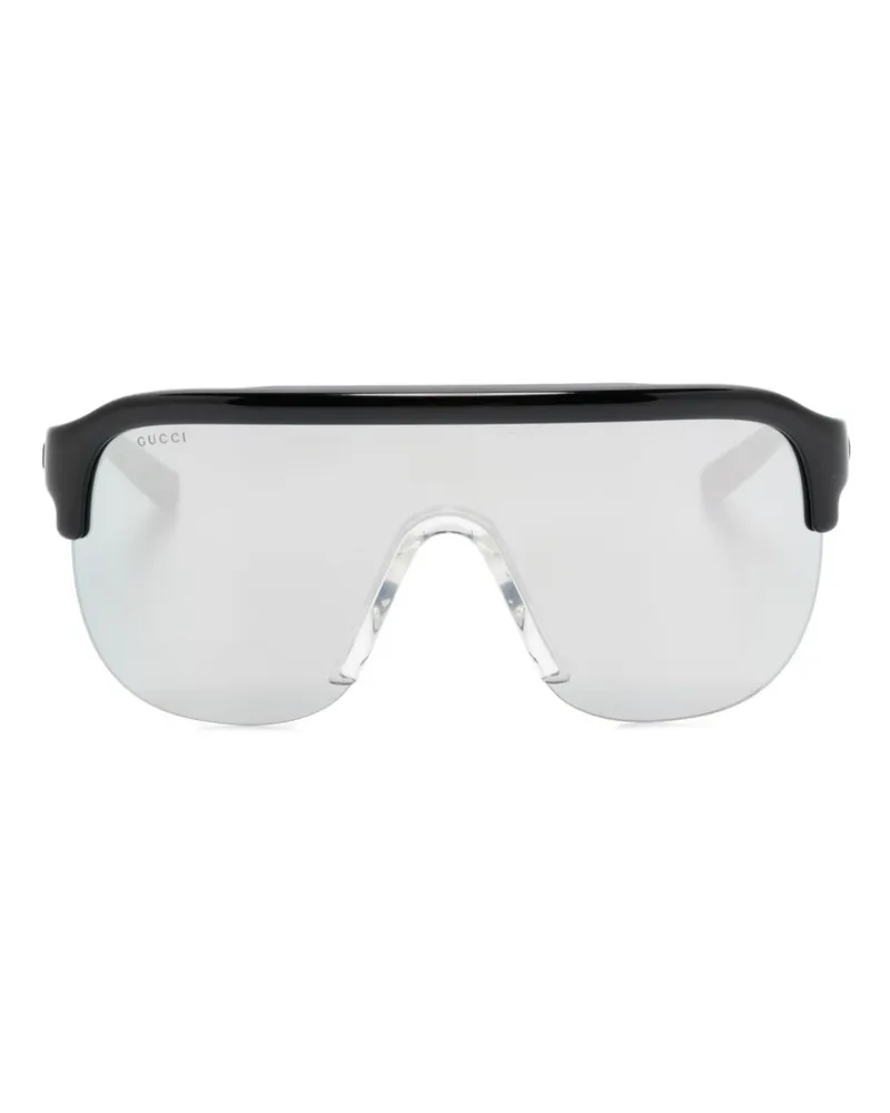 Gucci GG1645S Sonnenbrille mit Oversized-Gestell - Schwarz Schwarz
