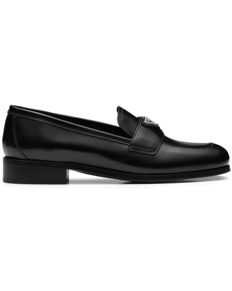 Prada Loafer mit Triangel-Logo - Schwarz Schwarz