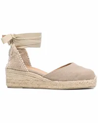 Castañer Wedge-Espadrilles mit Schnürung Nude