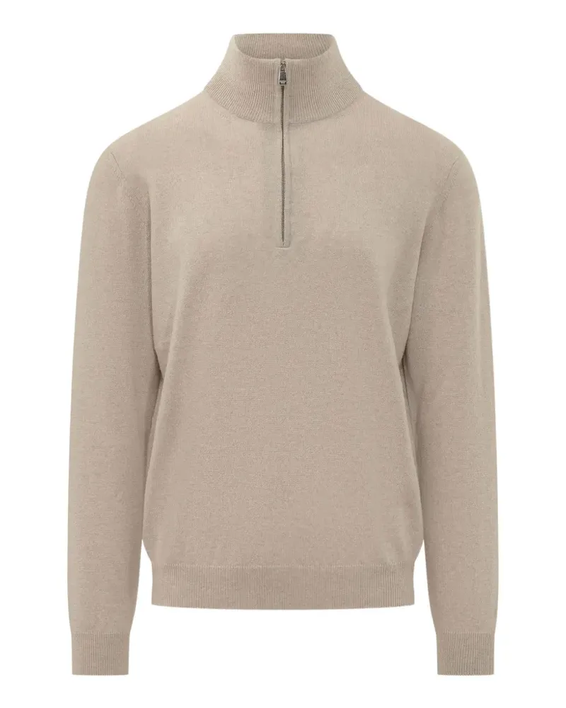 Malo half-zip cashmere jumper - Nude Nude