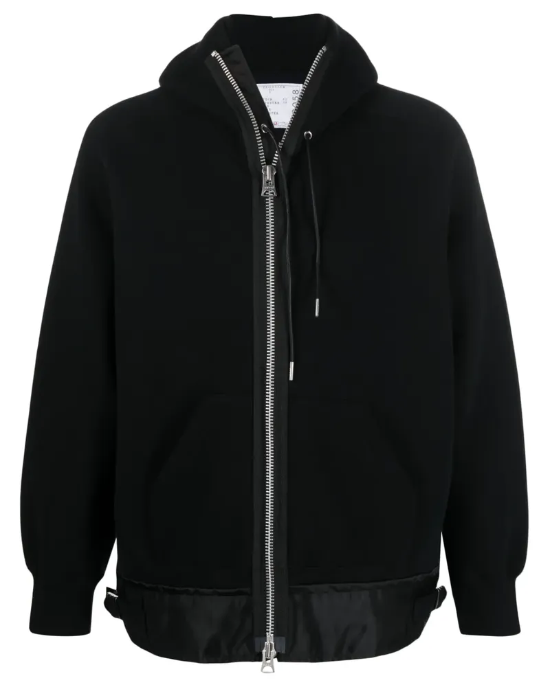 Sacai Kapuzenjacke mit Reißverschluss - Schwarz Schwarz