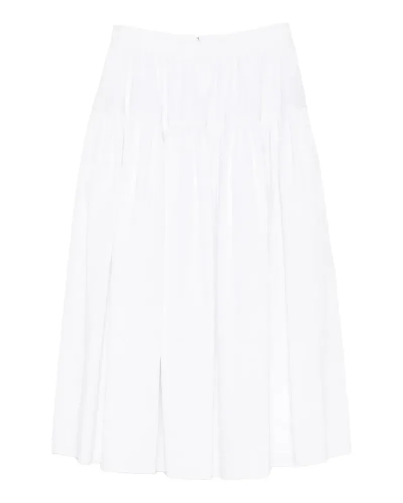 Chloé gathered flared midi skirt - Weiß Weiß