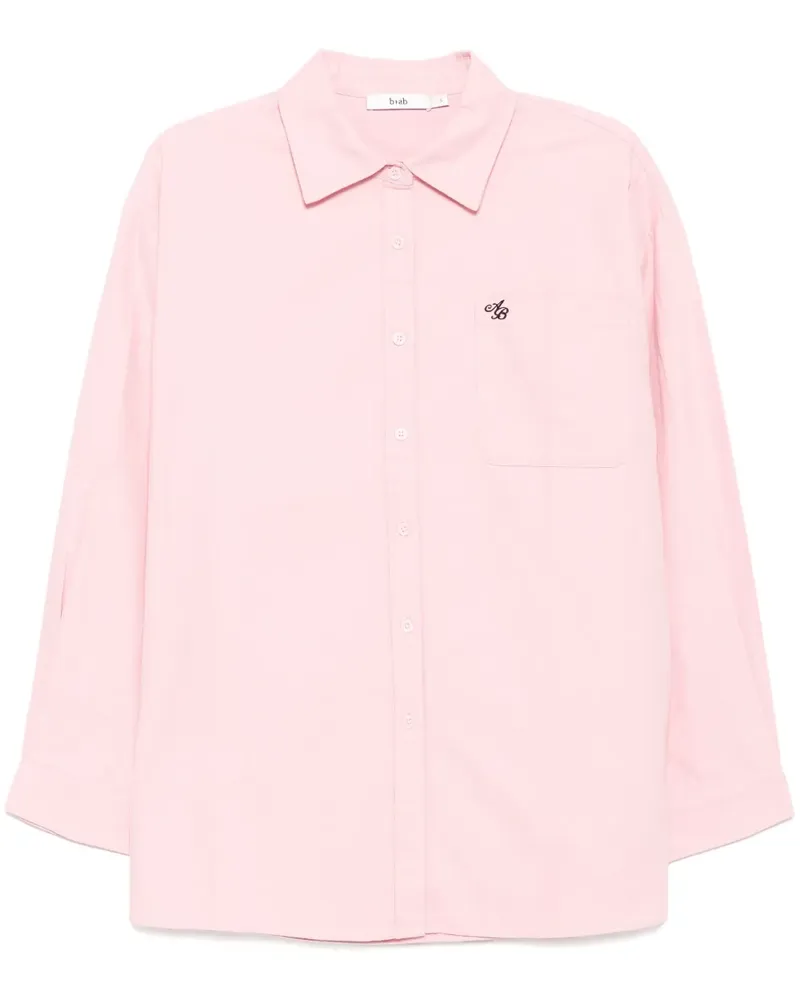 b+ab Hemd mit Logo-Stickerei - Rosa Rosa