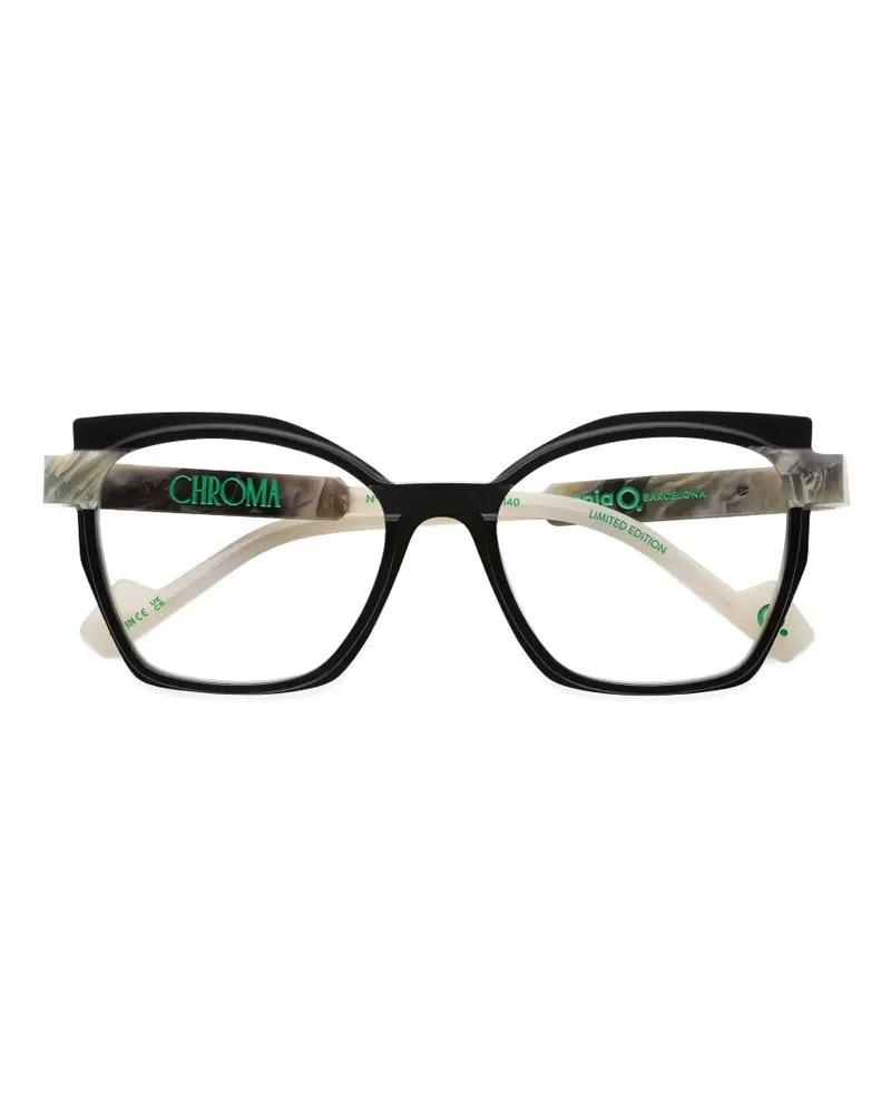 Etnia Barcelona Chroma N04 Brille mit geometrischem Gestell - Schwarz Schwarz
