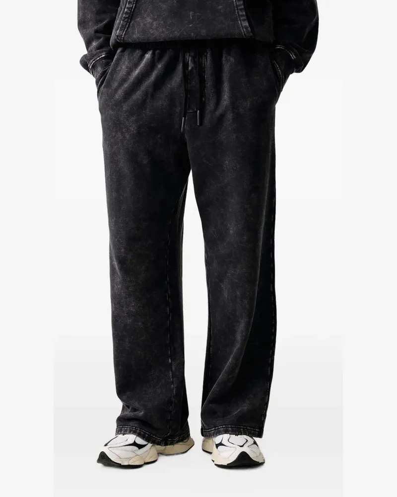 Karl Lagerfeld acid-wash cotton track pants - Schwarz Schwarz