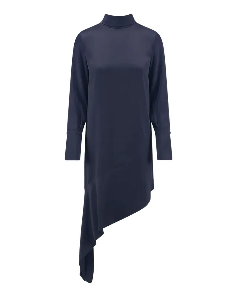 Semicouture asymmetric-hem mock-neck asymmetric dress - Blau Blau