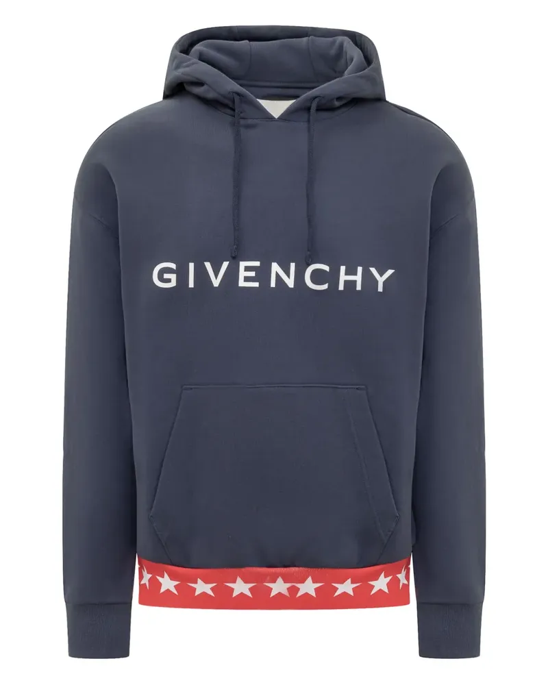 Givenchy Hoodie mit Logo-Print - Blau Blau