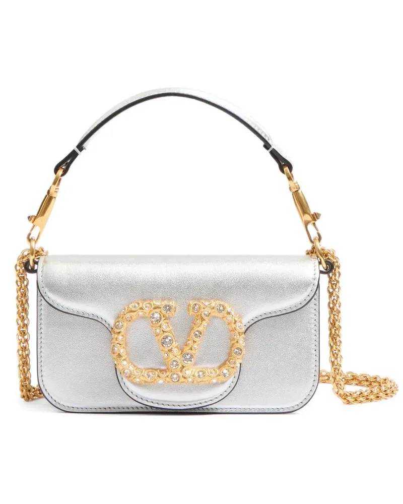 Valentino Garavani Kleine Loco Schultertasche - Silber Silber
