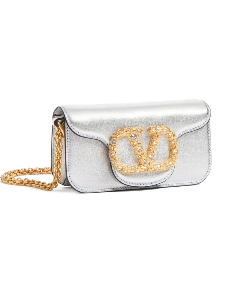 Valentino Garavani Kleine Loco Schultertasche - Silber Silber