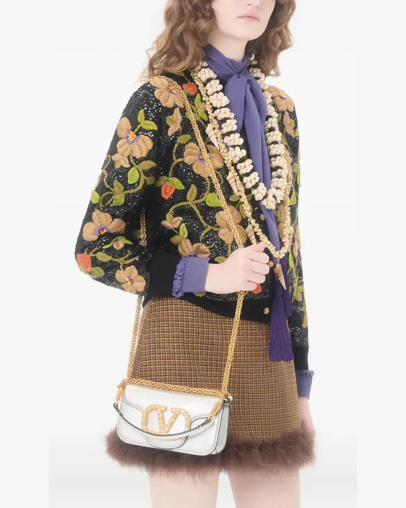 Valentino Garavani Kleine Locò Handtasche - Silber Silber