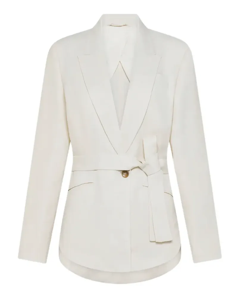 Seventy tie-detail single-breasted blazer - Weiß Weiß