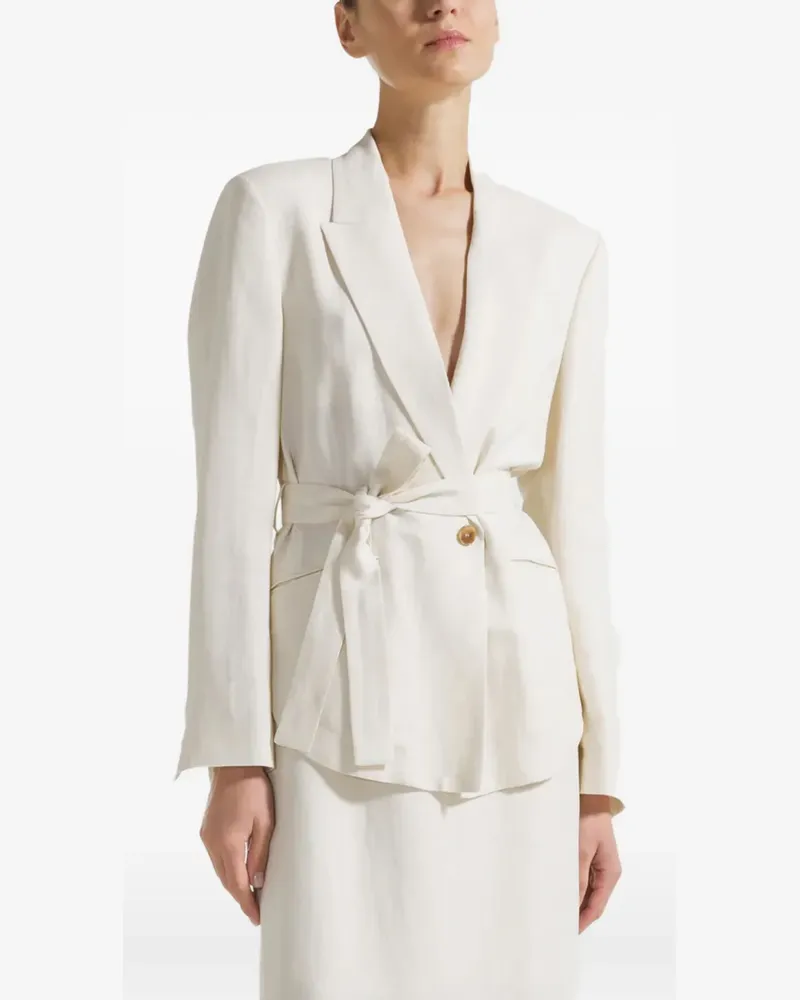 Seventy tie-detail single-breasted blazer - Weiß Weiß