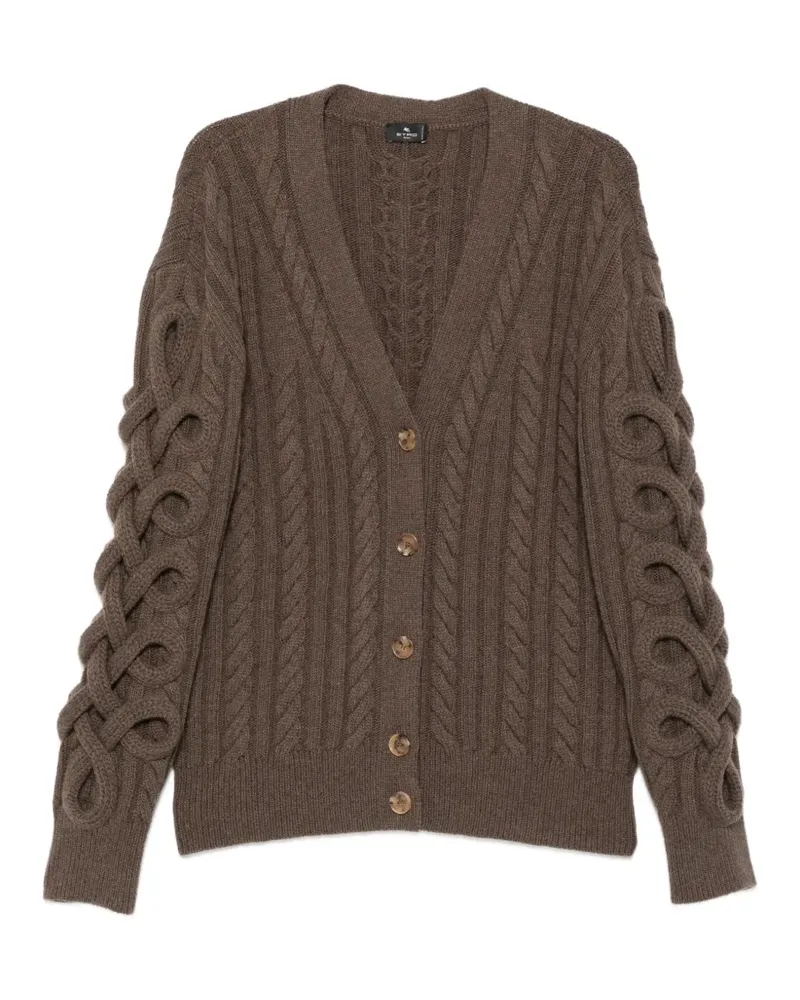Etro Cardigan mit Zopfmuster - Braun Braun