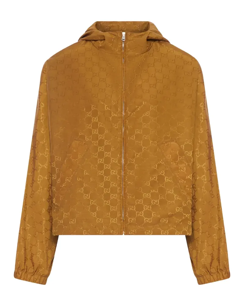 Gucci Kapuzenjacke mit GG - Braun Braun
