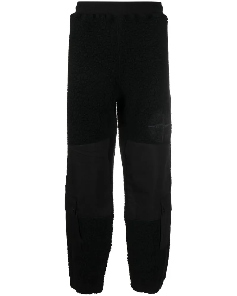 Stone Island Cargohose aus Faux Shearling - Schwarz Schwarz