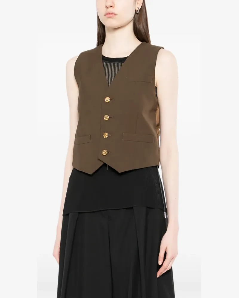 Sacai panelled waistcoat - Braun Braun